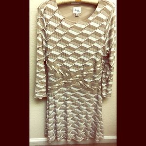 Creme and white dress